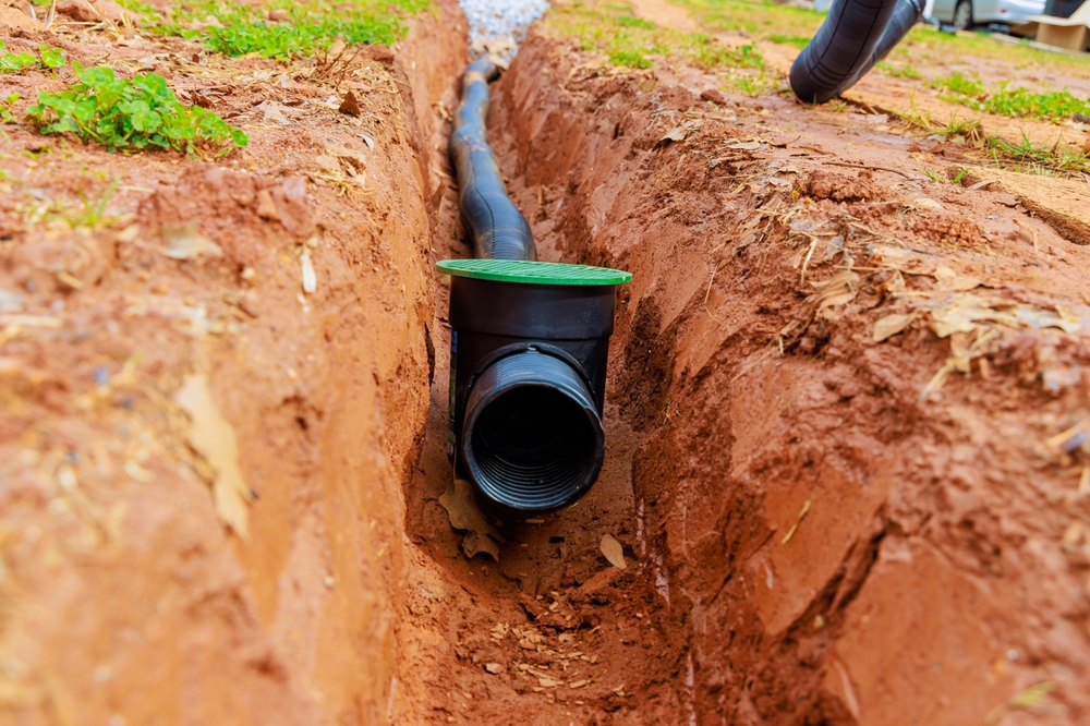 Laying,underground,drainage,pipes,for,outflow,of,rainwater,stormwater