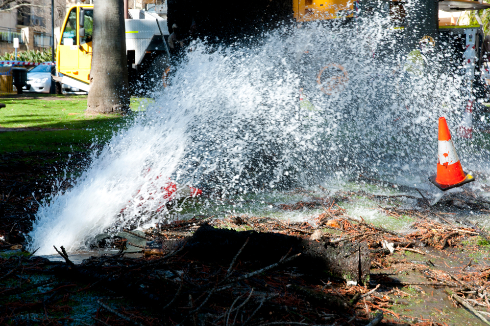 Water,pipe,burst